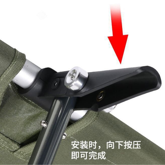 Outdoor Folding Bed Aluminum Alloy High and Low Camp Bed Lightweight Mesh Bed Camping Sleeping Cool and Breathable