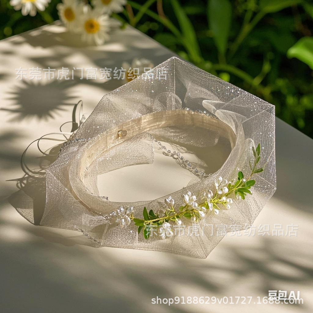 Wedding Dress Series Powder Cloth Shiny Spray Gold and Silver Veil Photography Wedding Background Gauze Wedding Dress Fabric Ready in Stock