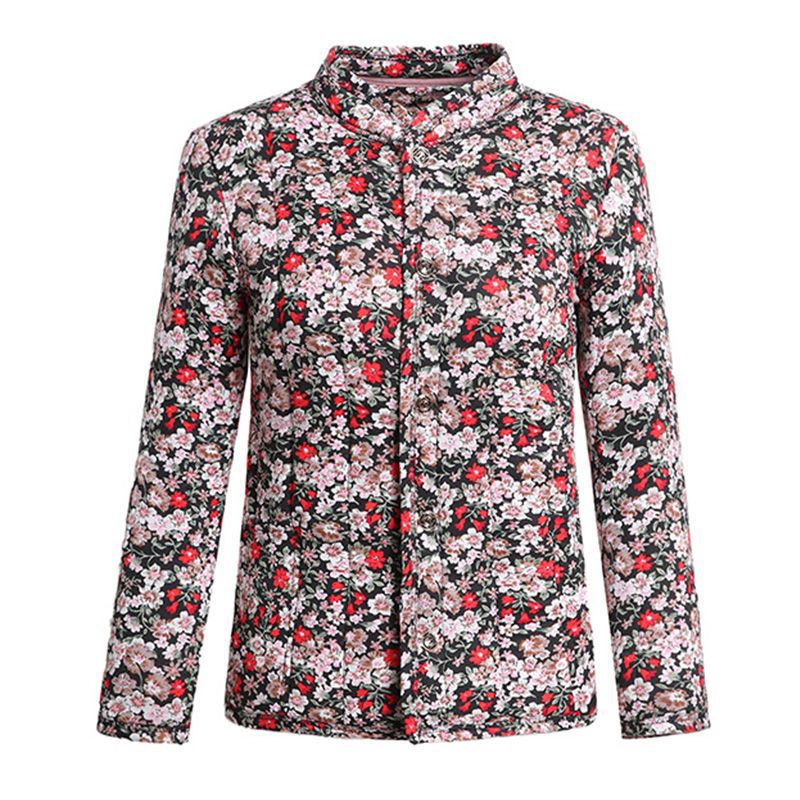 Manufacturer's Winter Camel Hair Women's Cotton-padded Jacket with Velvet and Thickeneding for Middle-aged and Elderly Outer Wear Loose Top Large Size Long-sleeved Mother's Wear