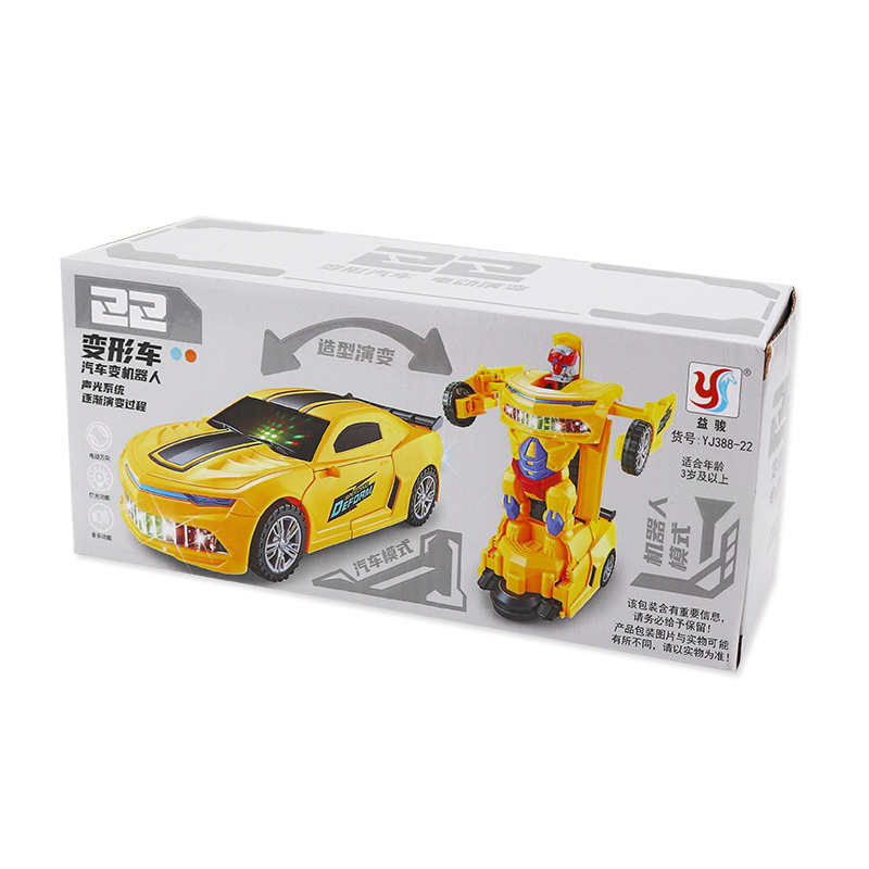 Electric stunt car deformation robot music Light Universal driving electric children's toys stall wholesale