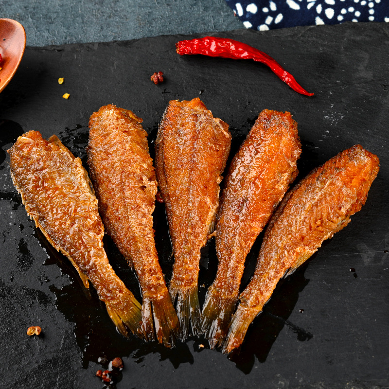 Spicy/Spiced yellow croaker canned 100g TikTok fast hand live broadcast with goods first-hand supply manufacturer