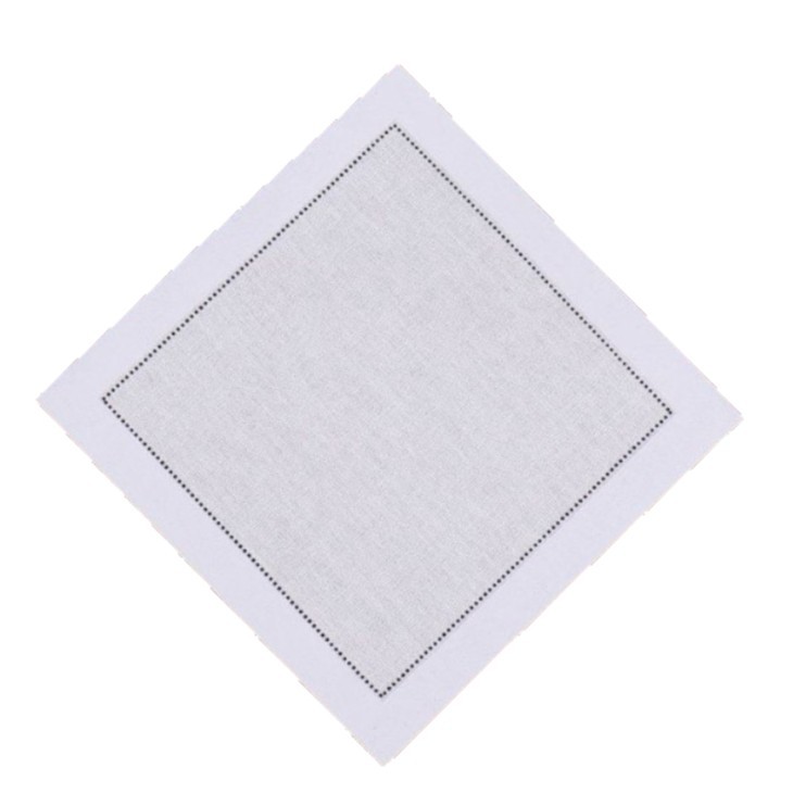 Cross Border Cotton Cocktail Western Food Coaster Dinner Wedding Cotton Napkin Mouth Cloth White Folding Flower Placemat