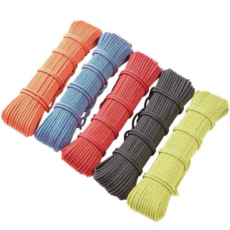 Outdoor Climbing Rope with Grab Knots, Rock Climbing Rope, High-Altitude Rappelling Rope, Life-Saving Knot Rope, Fire Operation Safety