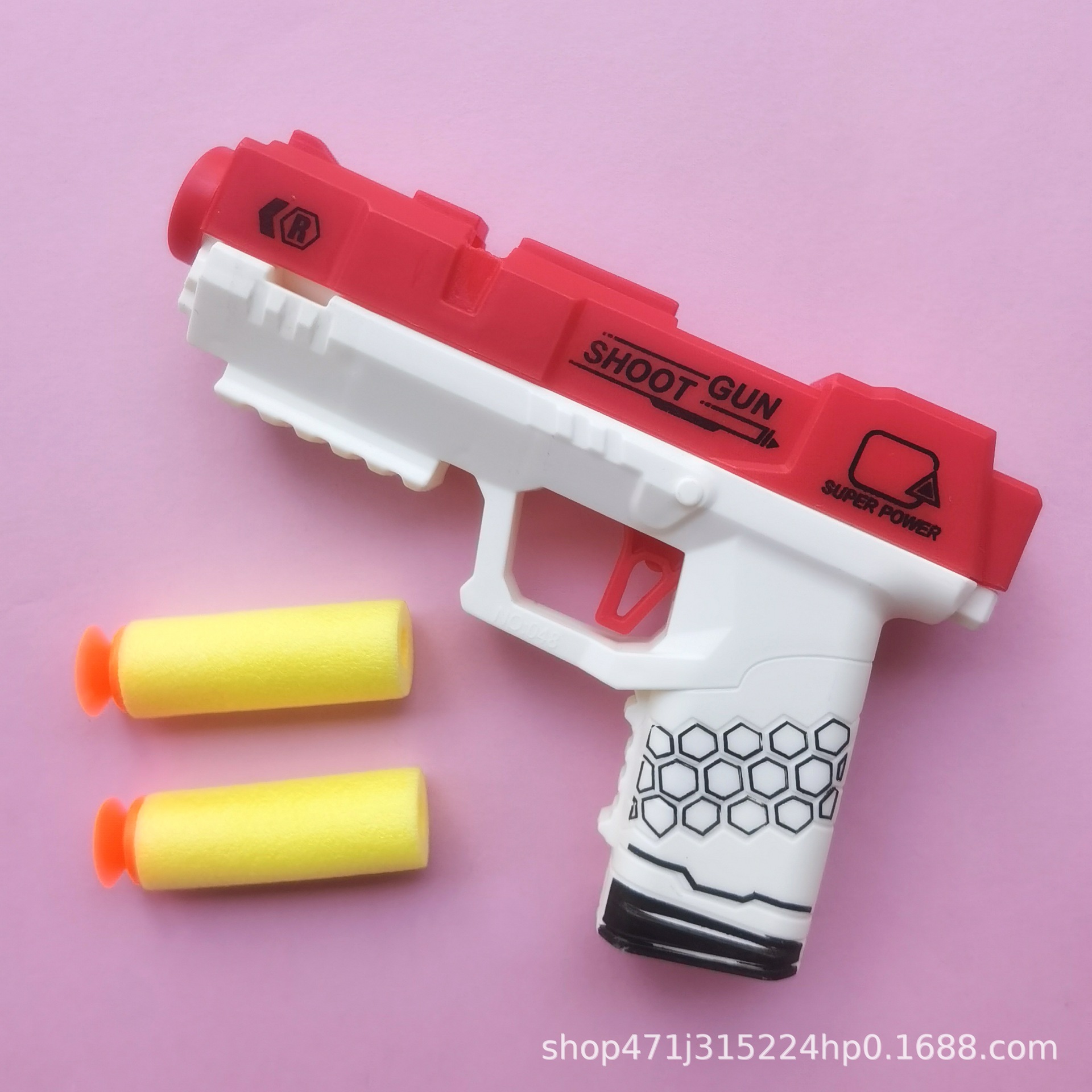 Cross-border Internet red live soft bullet gun toy can launch sponge suction cup soft bomb toy