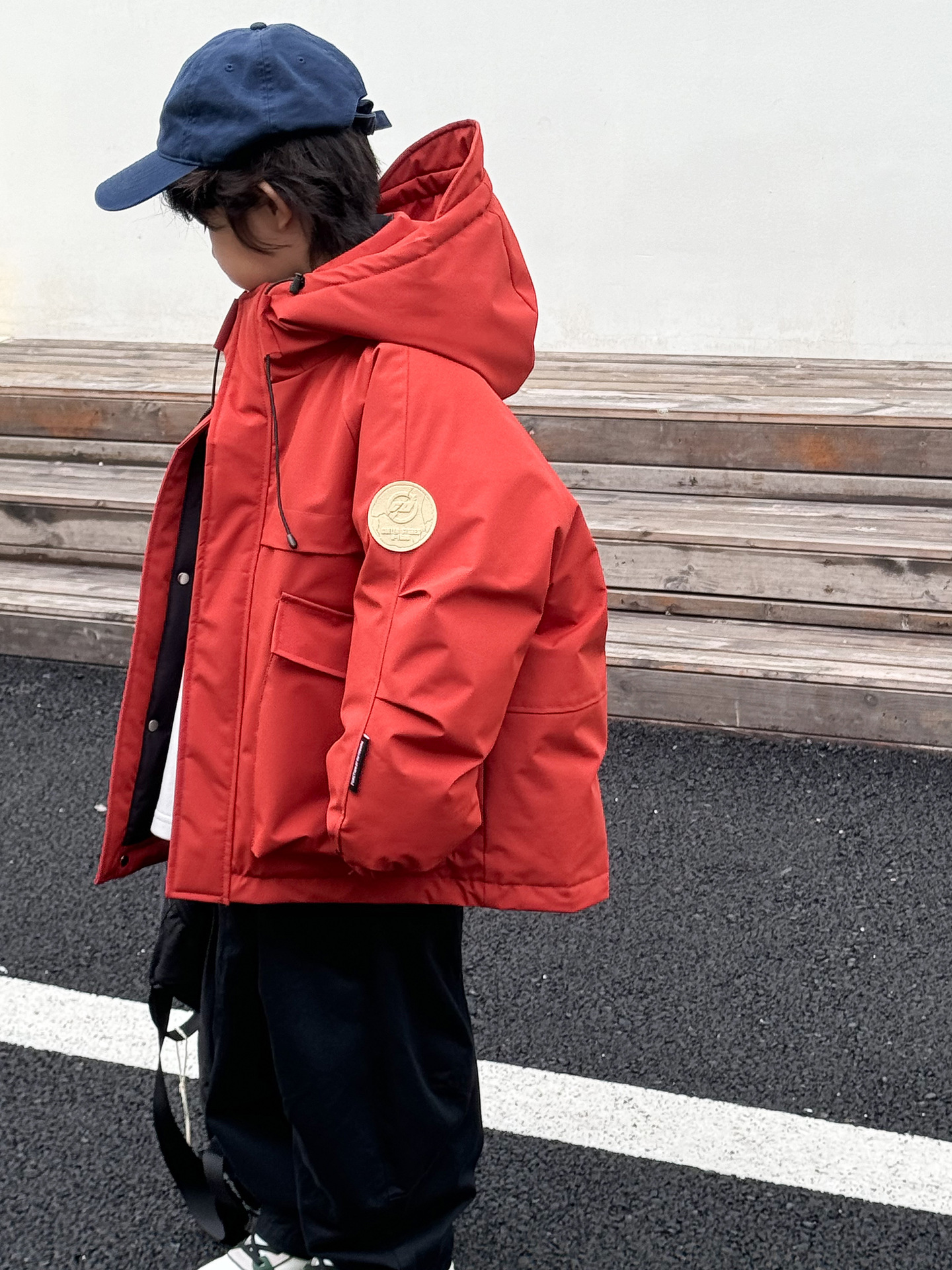 Детская рабочая пуховка корейского стиля, новая зимняя куртка для мальчиков и девочек среднего и большого размера, теплая, модная, из белого утиного пуха