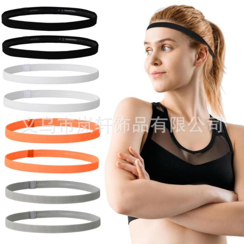 Кросс-бордерный спортивный тонкий ободок для йоги, фитнеса, впитывающий пот, эластичный, силиконовый, дышащий