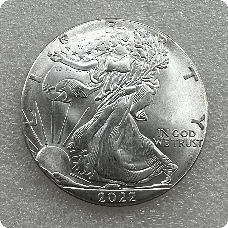 Antique Handicrafts Brass Material American Statue of Liberty White Silver Dollar Commemorative Coin