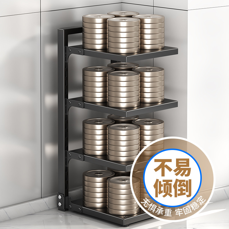 New Pot Rack Household Kitchen Sink Storage Rack Multi-Layer Floor-Standing Cabinet Organization Layered Rack Pot Storage Rack