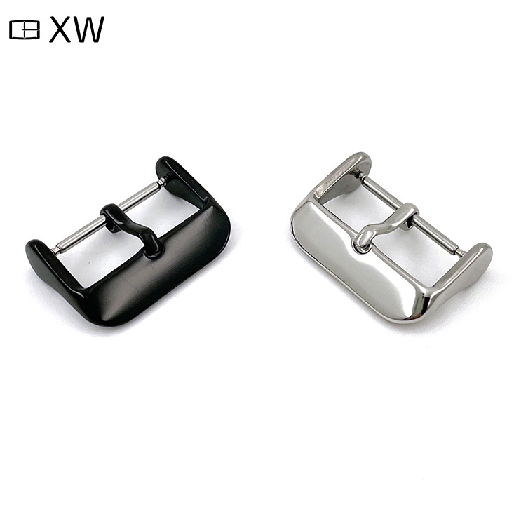 Silicone strap buckle manufacturer 2.0 thick 304/201 stainless steel square buckle vacuum plating smart watch buckle belt buckle