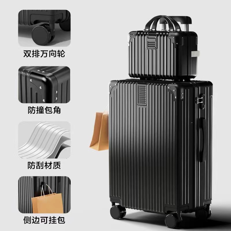 New Retro Luggage Case Female Universal Wheel Trolley Case Male Student Durable Password Box Travel Box Large Capacity Trendy