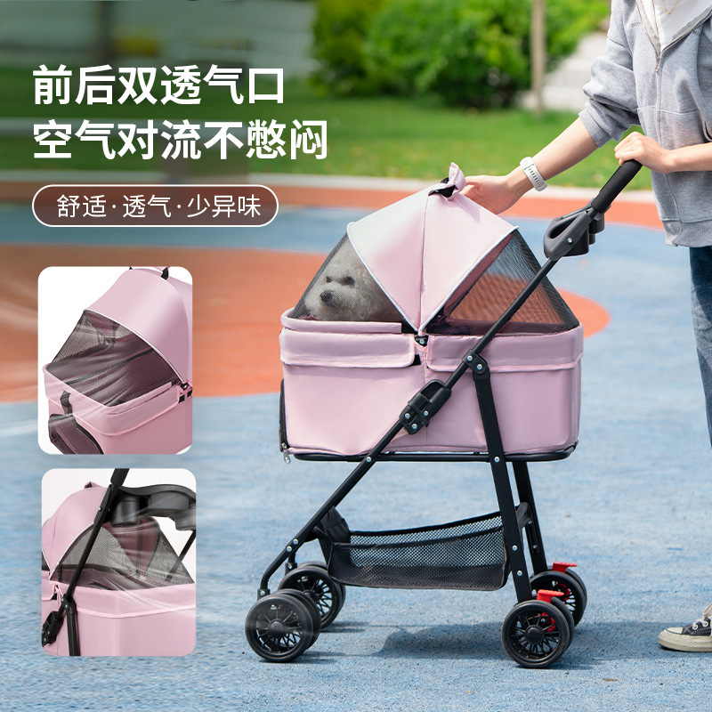 Pet Cat Dog Cart Lightweight Foldable Cart Going Out Small Pet Cart Dinner Plate Pet Cart