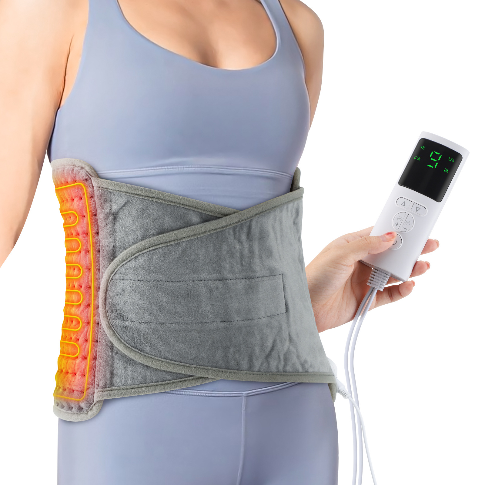 Cross-Border Heated Waist Belt, Waist Heating Cushion, Winter Warming Waist Belt, Velcro Heating Pad, Factory Private Model