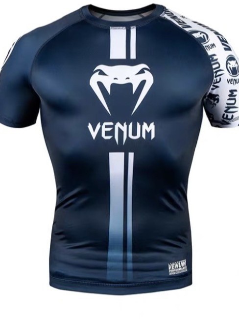 UFC Men's Short-Sleeved MMA Merging Training Fighting Sanda Suit Tight-Fit Venom