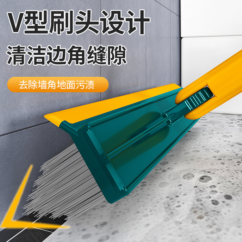 Tile Floor Gap Brush Toilet Toilet Hard Hair Household No Dead Angle Floor Brush Bathroom Cleaning Long Handle Floor Brush