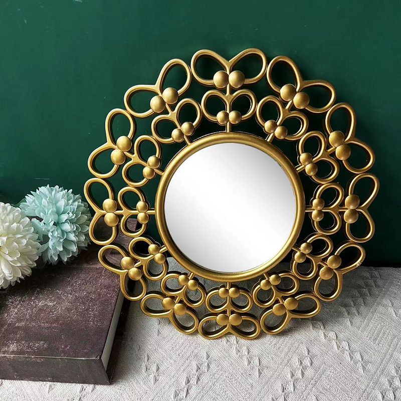 Прямые поставки с завода цветочное зеркало европейского и американского стиля легкая роскошь декоративное зеркало для фона настенное зеркало для ресторана зеркало для гостиной