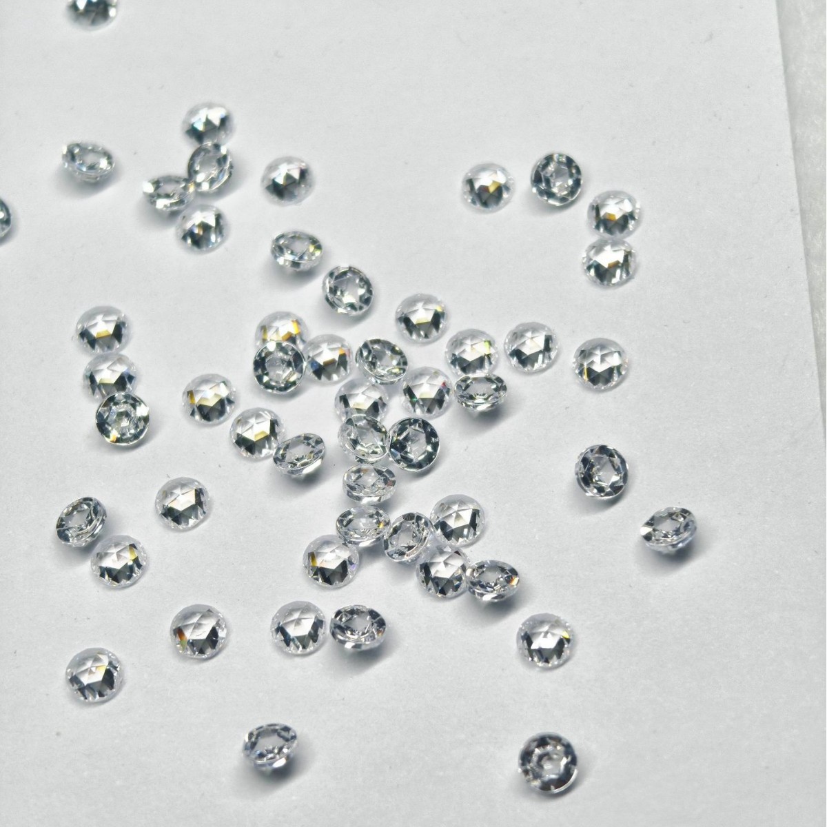 Round Flat-Bottomed Rose-Cut Guaitai Material 5A Cut Zircon Cubic Zirconia Loose Stone