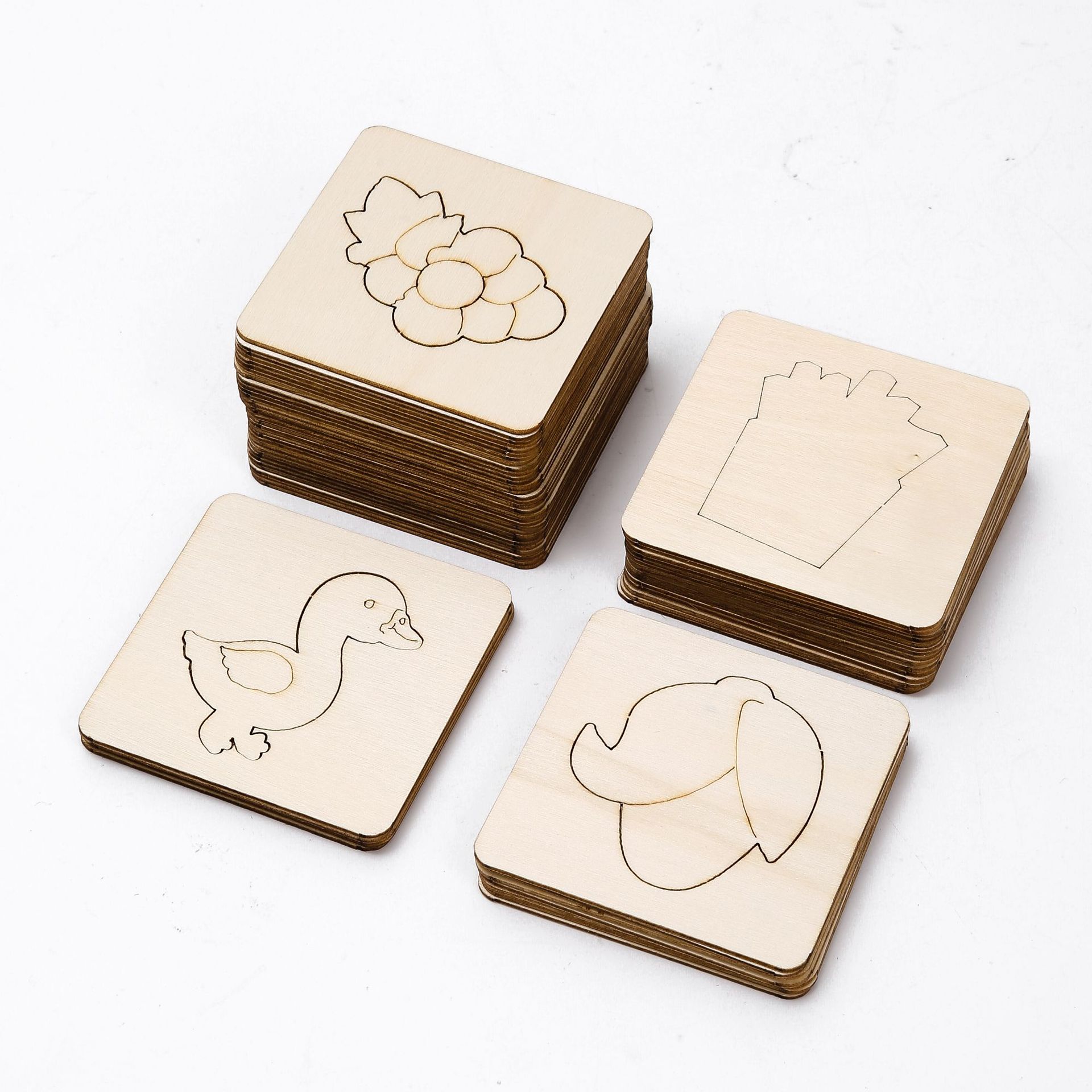 Cross-border DIY hollow wooden painting template painting tools suit children's children's graffiti educational toys