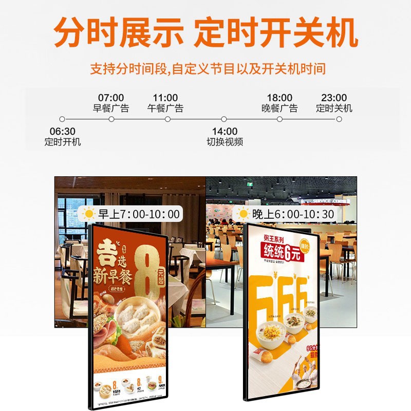 Lcd液晶屏广告机 18.5inch Wall-Mounted Advertising Machine U Disk Mobile Phone HDMI High-Definition Three Packs