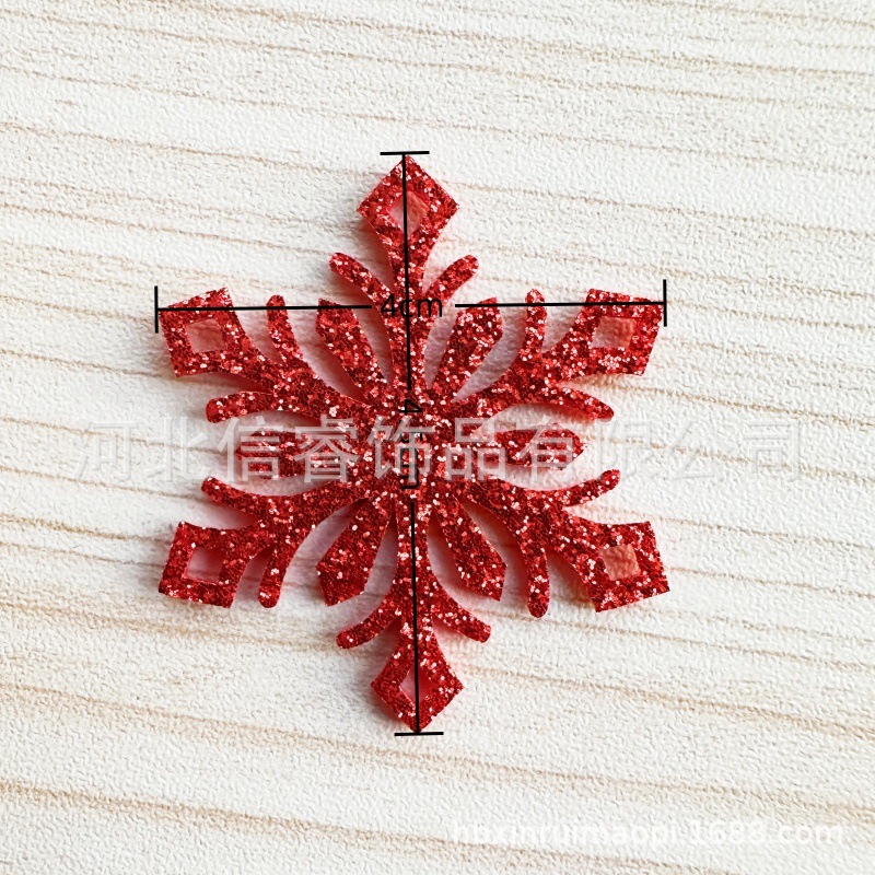 Cross Border Christmas Decoration Snowflake Chip Gold Powder Hair Accessories Hair Clip Material Lanyard Snowflake
