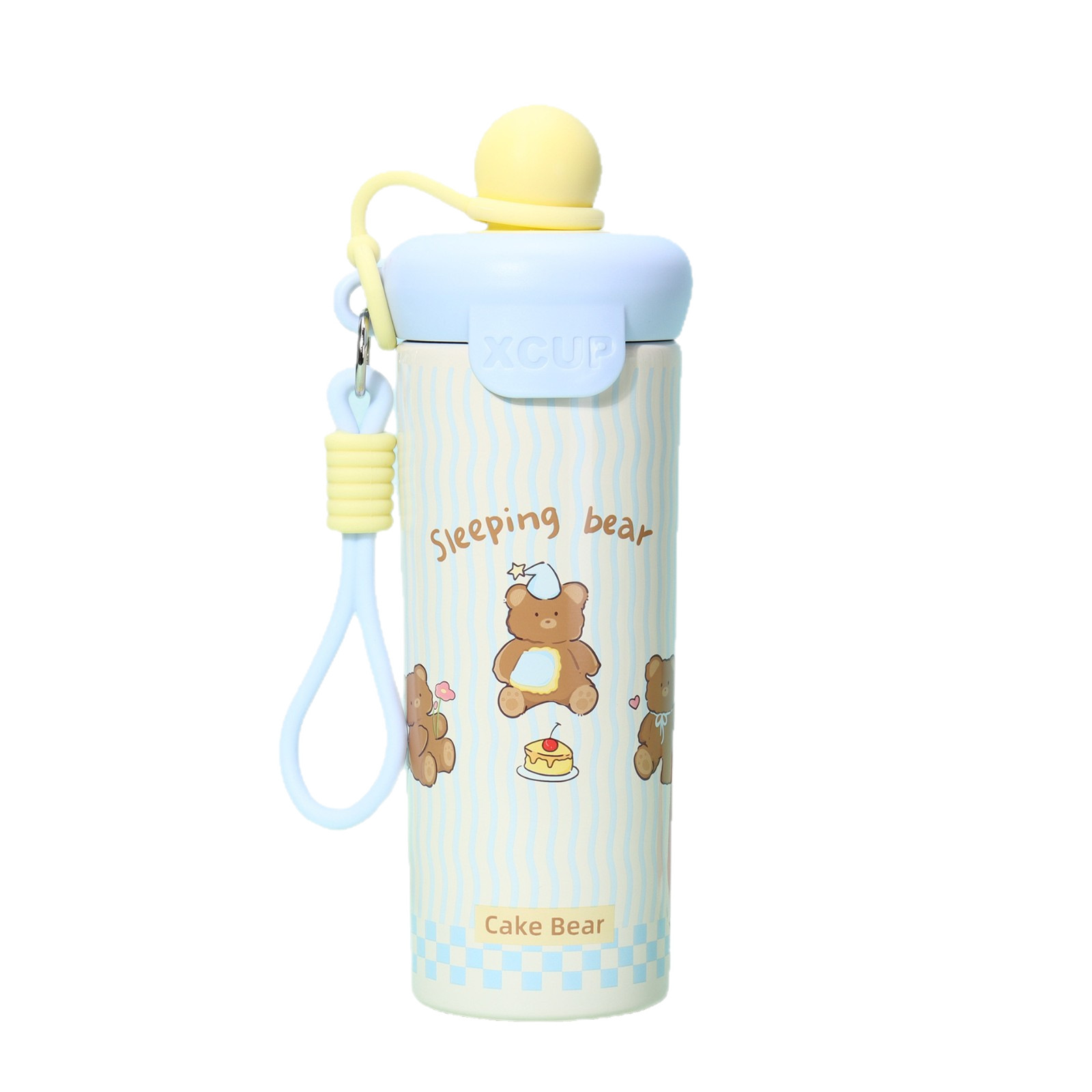 High-Looking 316 Stainless Steel Floating Ball Thermos Cup New Cartoon Flower Tea Plastic Straw Cup Rope Water Cup Wholesale