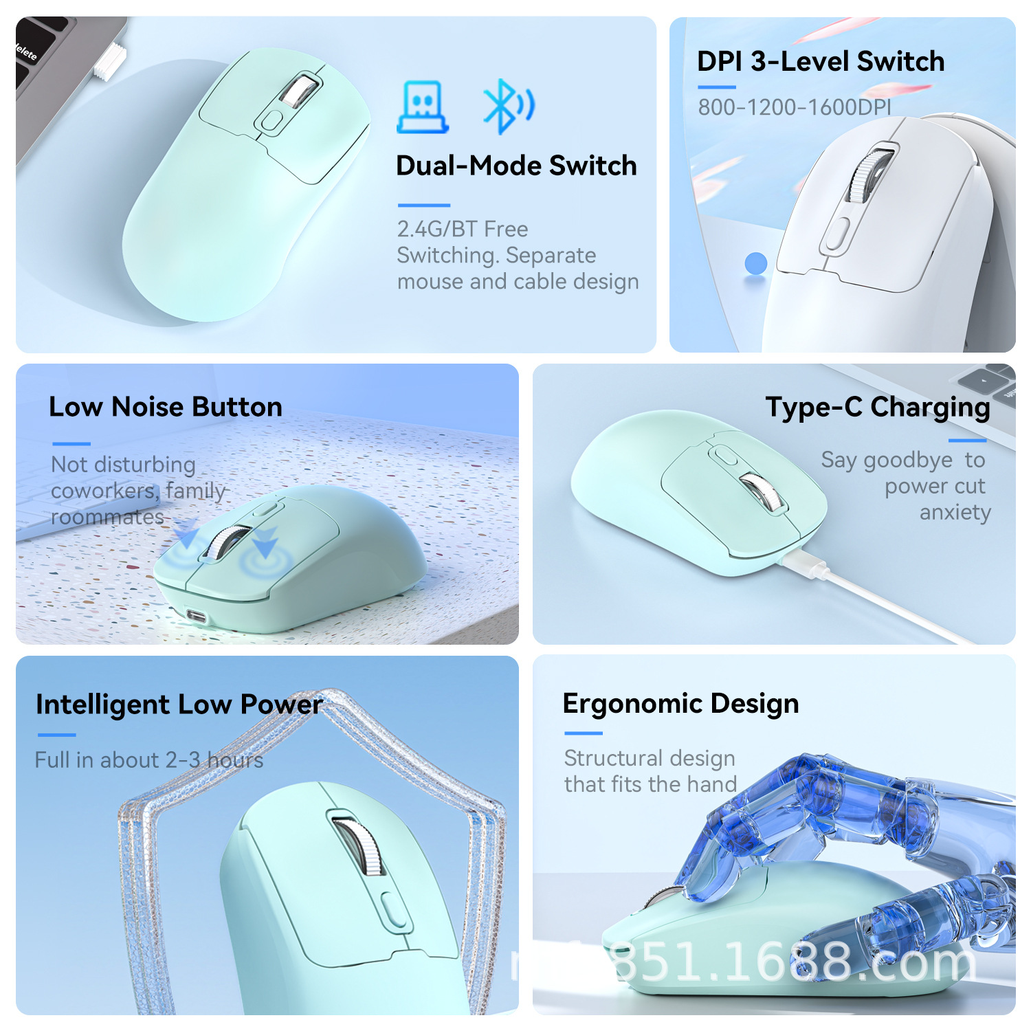 Typec Charging New Pw Same Mouse Wireless Plus Bluetooth Dual-Mode Office Notebook Cross-Border Game