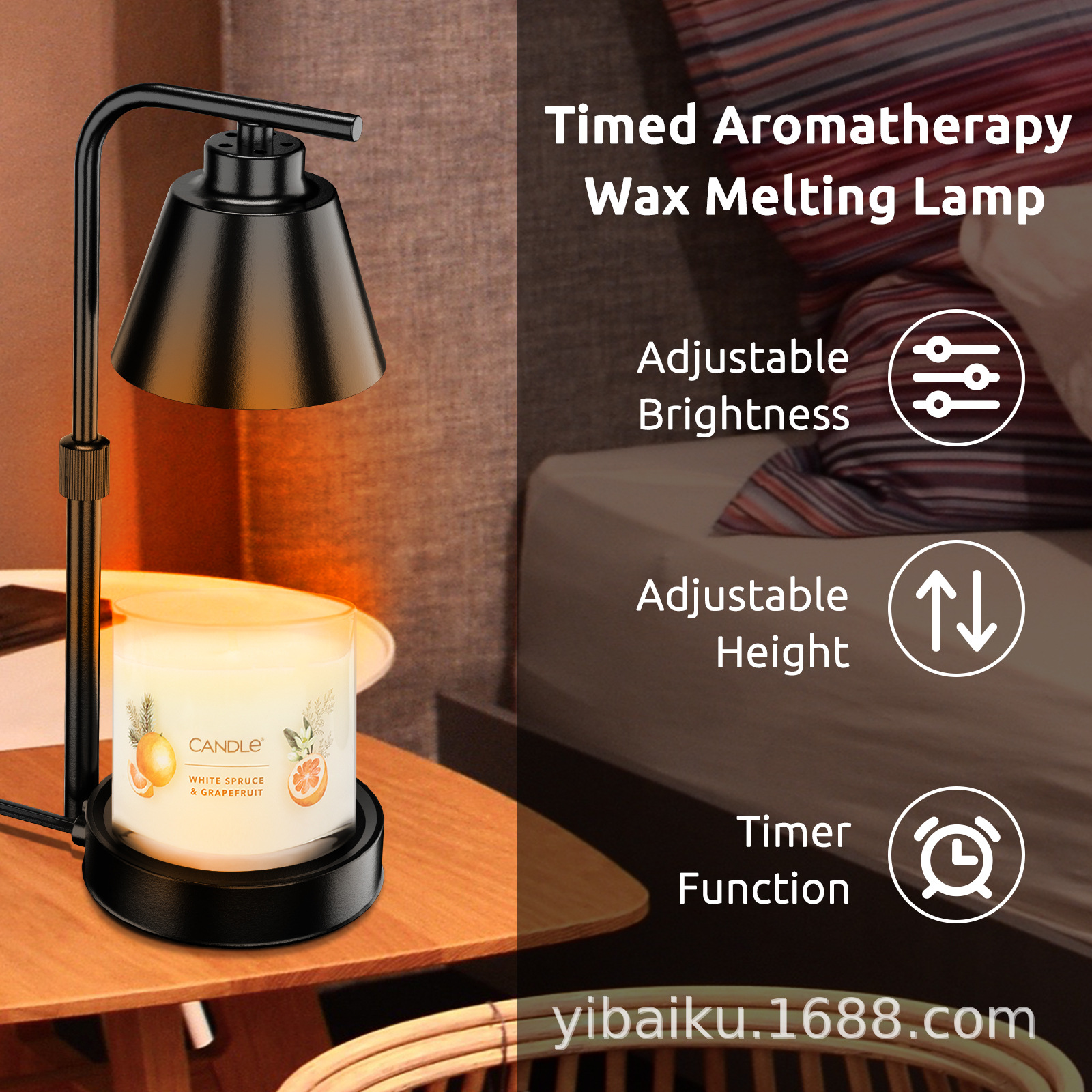 Melted Wax Lamp Cross-Border Popular Lifting Fire-Free Retro Timed Retractable Aromatherapy Lamp Gift Lamp Containing Two Halogen Bulbs