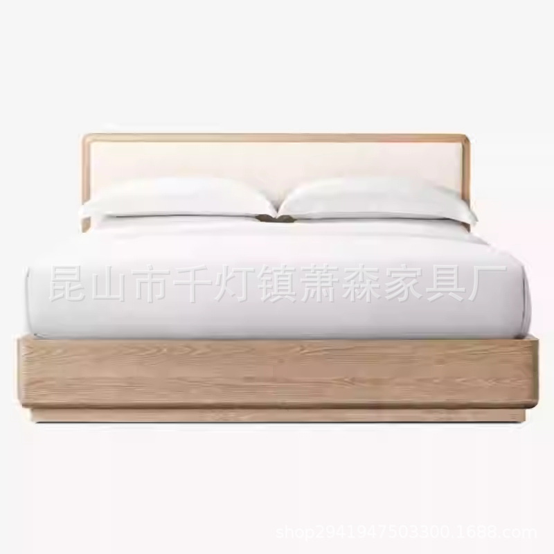 American-Style Solid Wood Bed, Vintage Double Bed for Master Bedroom, 1.8m French-Style Vintage, 1.5m Upholstered Home Rh Furniture Customization