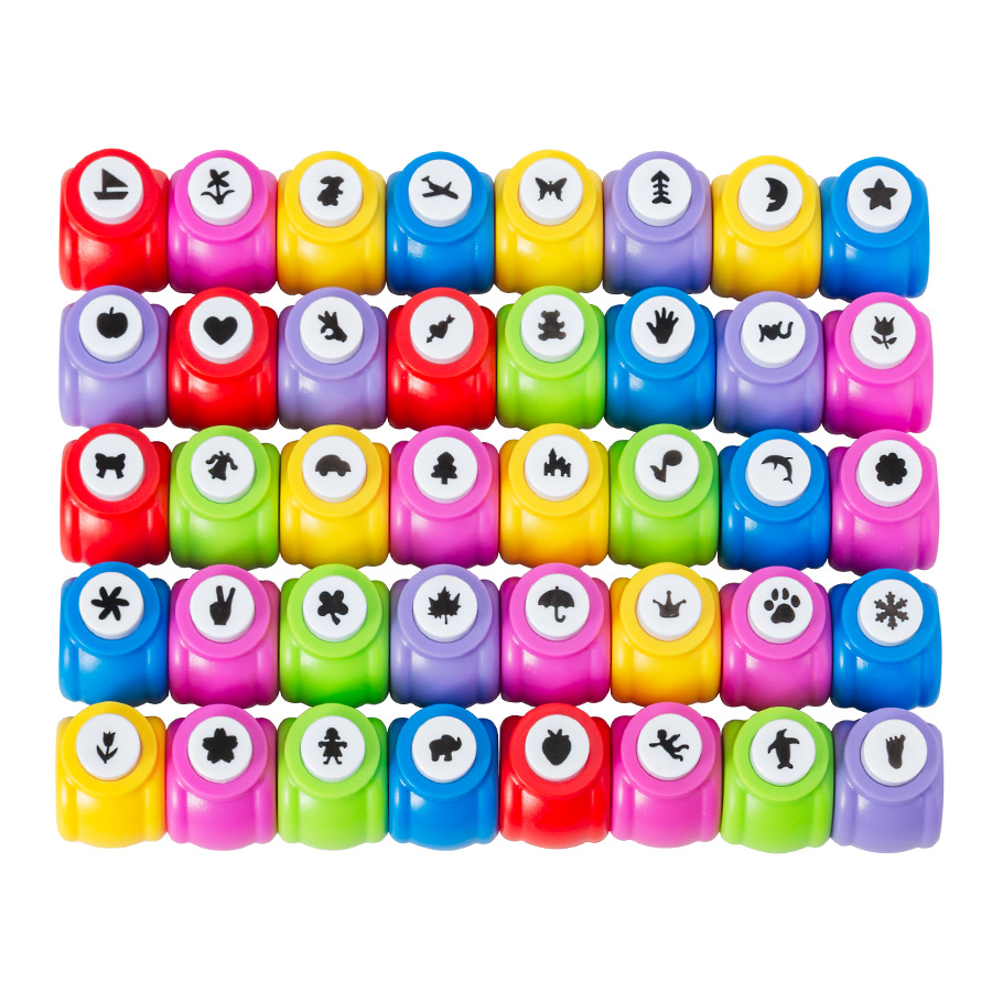 40 small flower puncher diy photo album creative embossing children's puzzle flower puncher Amazon