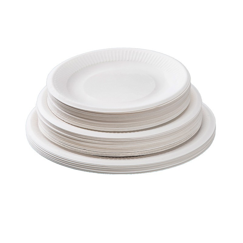 Disposable Dinner Plate Plate Commercial Picnic Paper Plate Environmentally Friendly Degradable Dish Barbecue Square Oval