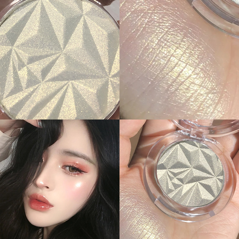 Monochromatic Highlighting Diamond Highlighting Powder Face Brightening Contouring Palette Pearlescent Glitter Silkworm Highlighting Facial Contouring Powder