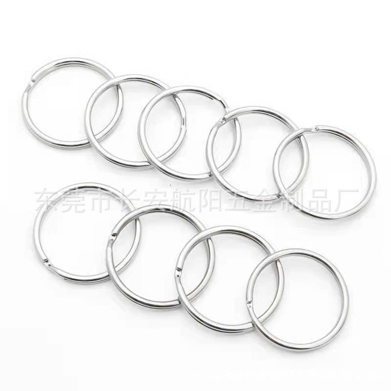Factory wholesale metal key ring aperture flat ring key ring key ring buckle jewelry accessories