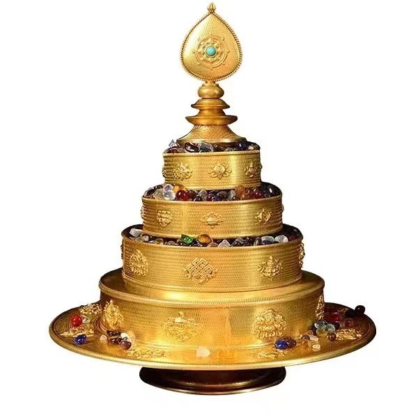 Manza Plate Pure Copper Xizang Man Tea Luo Xiu Plate Thirty-Seven Man Plate Ornaments