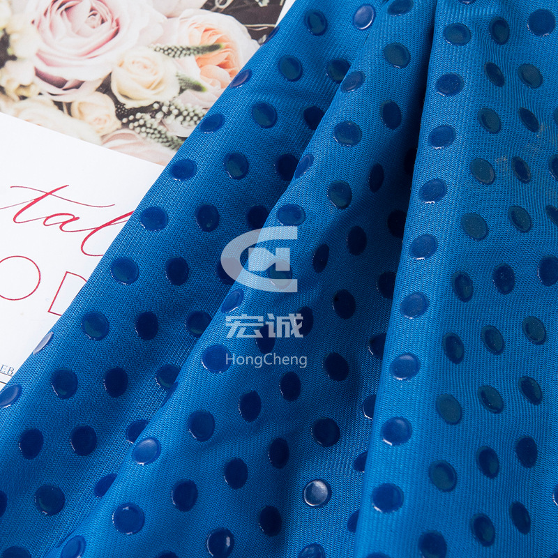 Silicone Drop Plastic Printing Slip Cloth Processing Custom Plastic Living Room Slip Cloth Fashion Blue Spring and Summer Slip Cloth