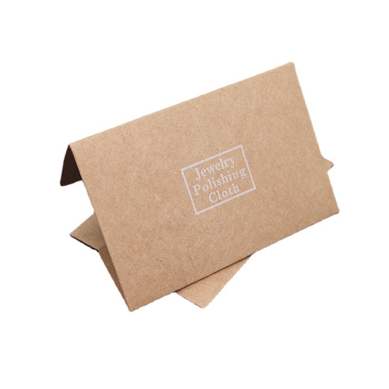 Kraft paper shell wiping cloth super fiber double-sided velvet jewelry cleaning polishing cloth oxidation cleaning silver cloth