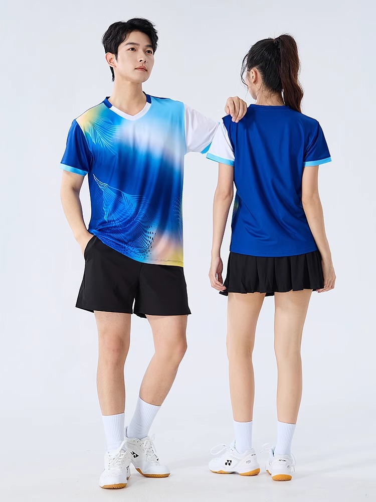 New Style Table Tennis Suit suit Men's and Women's Short-sleeved Quick-drying Vigor Tennis Suit Table Tennis Competition Team Uniform Customization