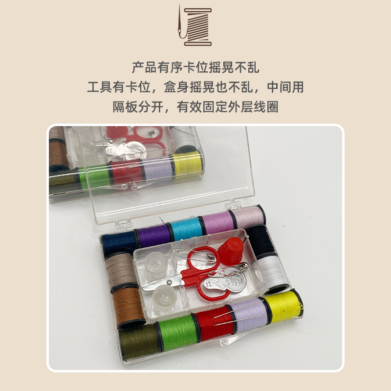 K-Style of Household Sewing Box Set Multi-Functional Portable Sewing Kit Sewing Needle Hand Sewing Mini Accessible Luxury Storage Box
