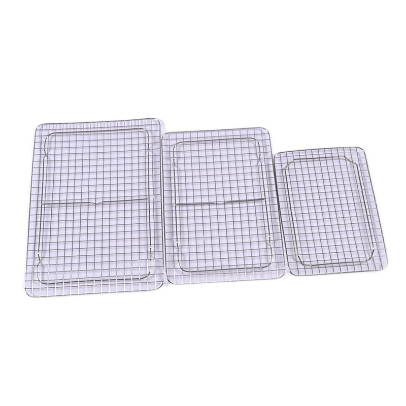 Stainless Steel Barbecue Net Rectangular Household Baking Drying Rack Drying Net Commercial Drying Net