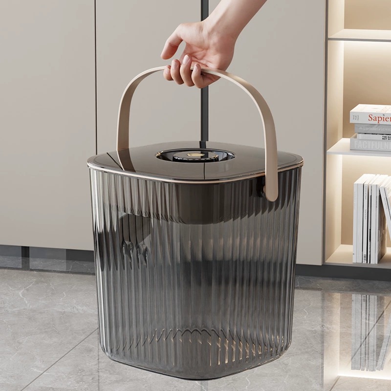 Transparent Tea Bucket Waste Water Bucket High-end Tea Set Tea Table Tea Trash Can Tea Table Drainage Bucket Tea Bucket Tea Scrap Bucket