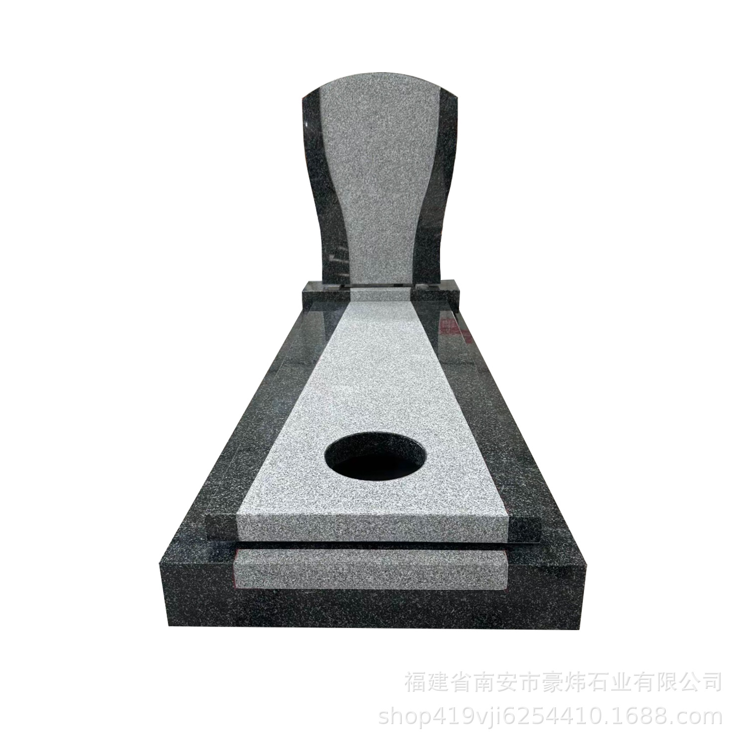Two-Color Processing Simple Tombstone Customization Cost-Effective Granite Tombstone