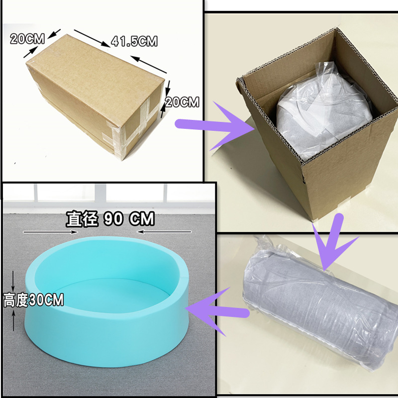 Ins Kidsren's Ocean Ball Pool Soft Sponge Ocean Ball Pool Baby Indoor Wave Ball Game Fence Thickeneded