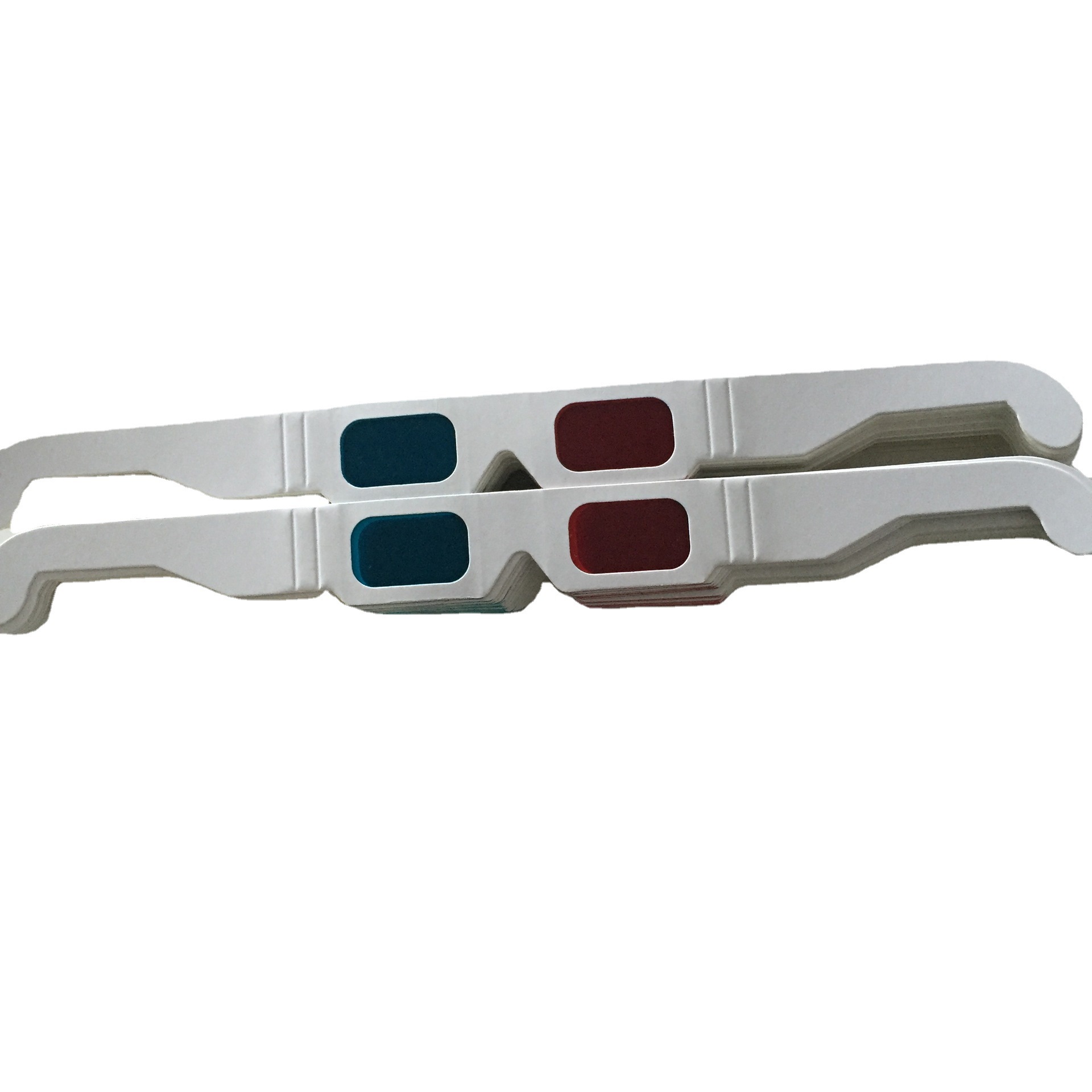 Wholesale Paper 3D Glasses 3D Stereo Glasses White Paper Glasses Red and Blue 3D Glasses