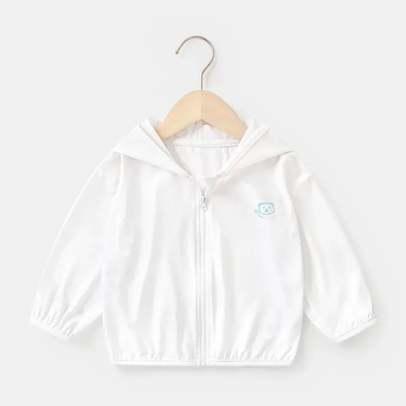 upf50 children's ice silk sunscreen clothing summer breathable boys and girls baby lightweight sunscreen clothing UV protection coat