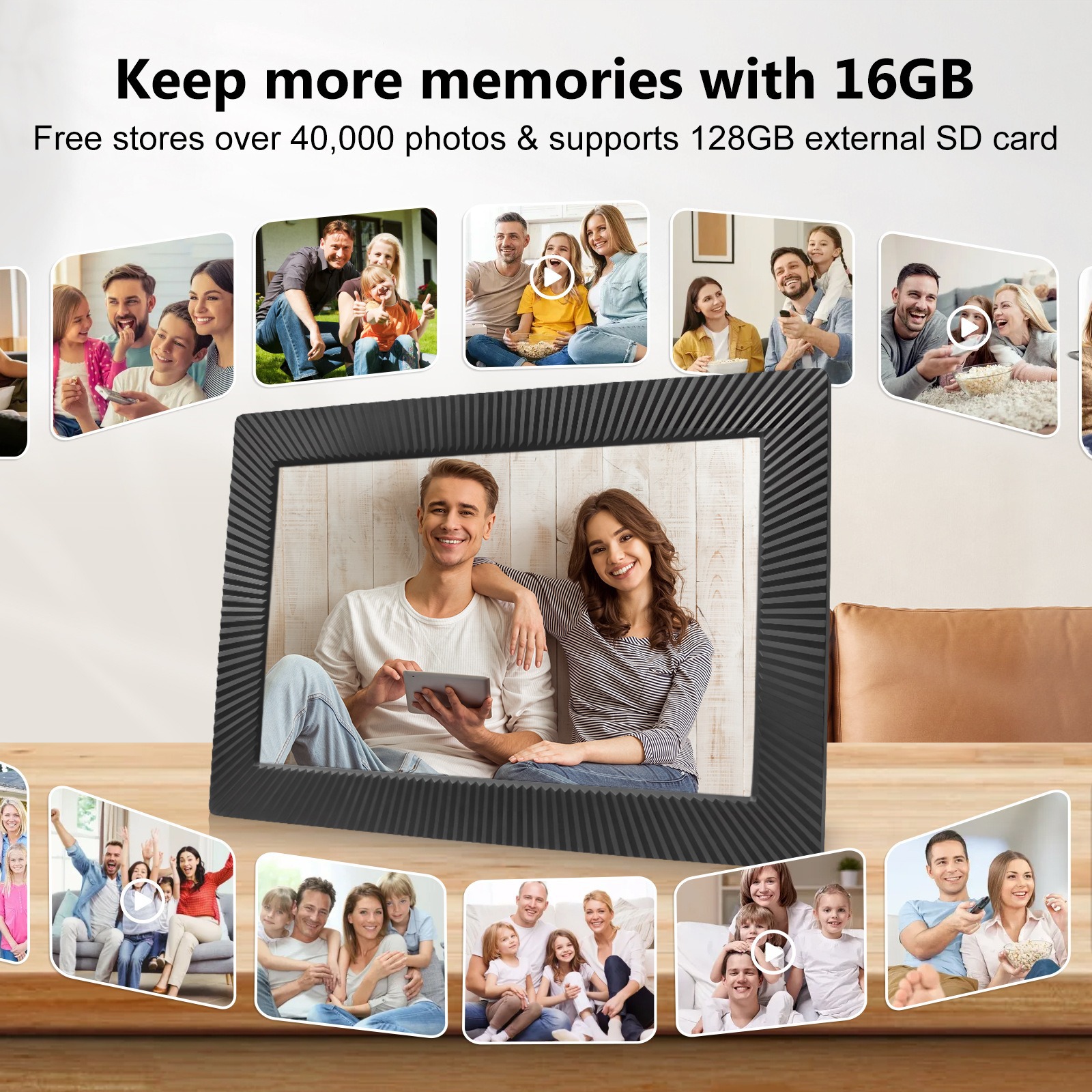 Cross-border new 10 inch cloud photo frame UhaleWIFI digital photo frame intelligent electronic photo album remote sending photos