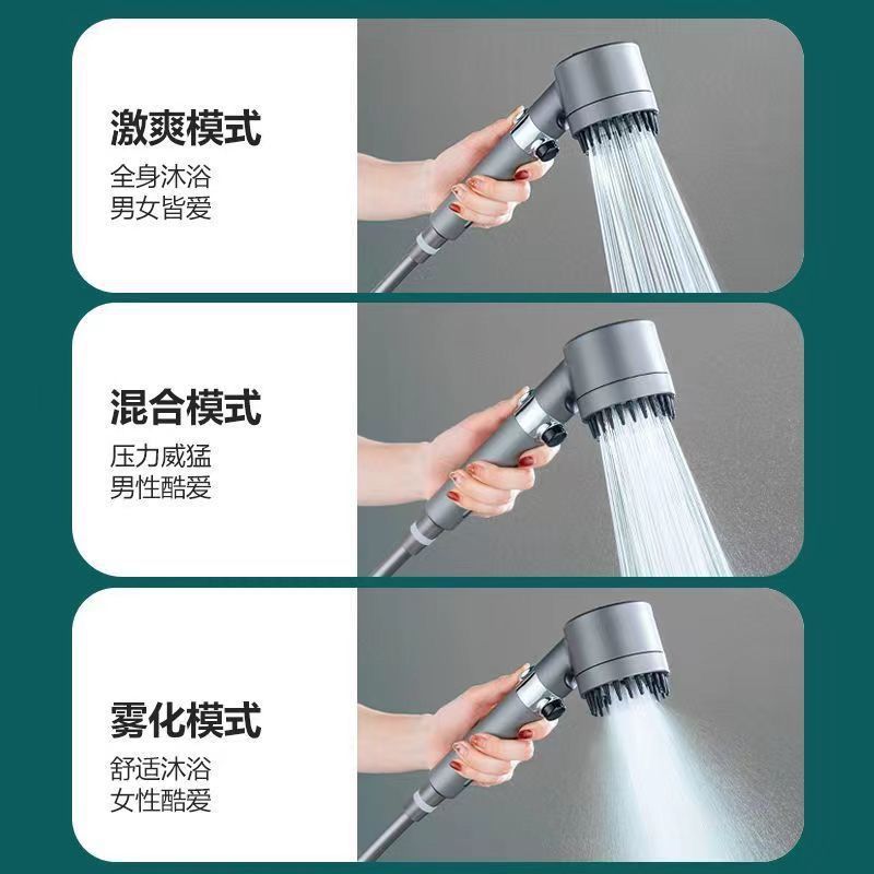 Wear Spray Multi-functional Pressurized Hand-held Shower Nozzle Household Toilet Shower Room Filter Bath Shower Head Set
