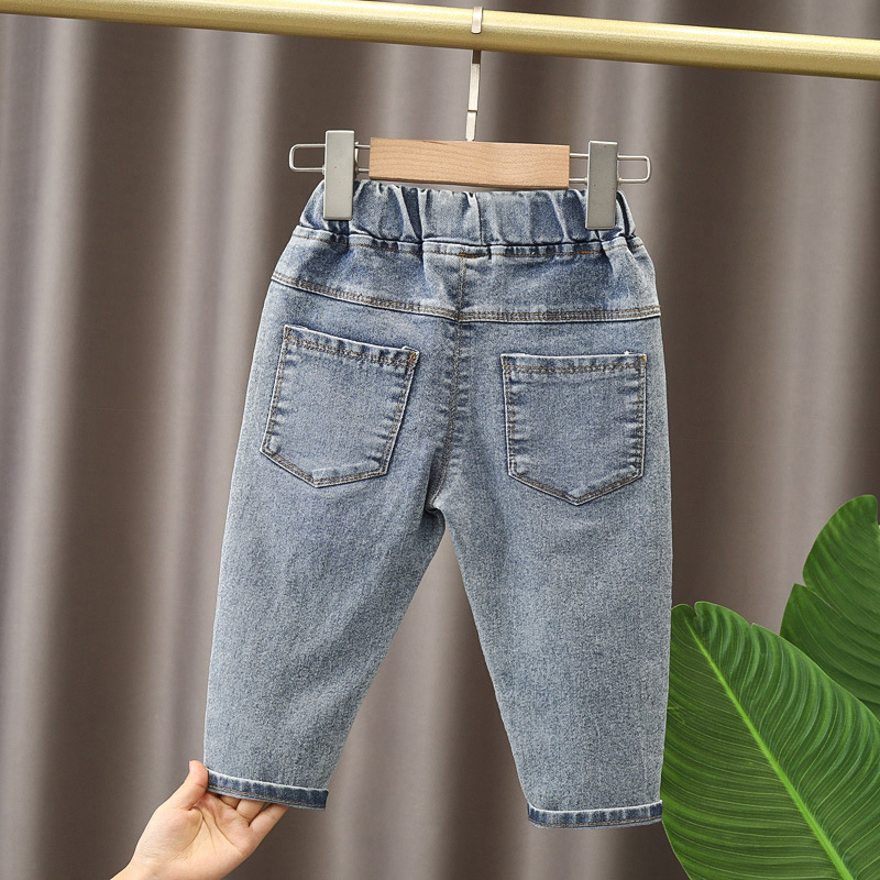 Girls Jeans Spring and Autum 2025 New Kidsren's Autum Casual Pants Little Girls Baby Pants Autum Outer Wear