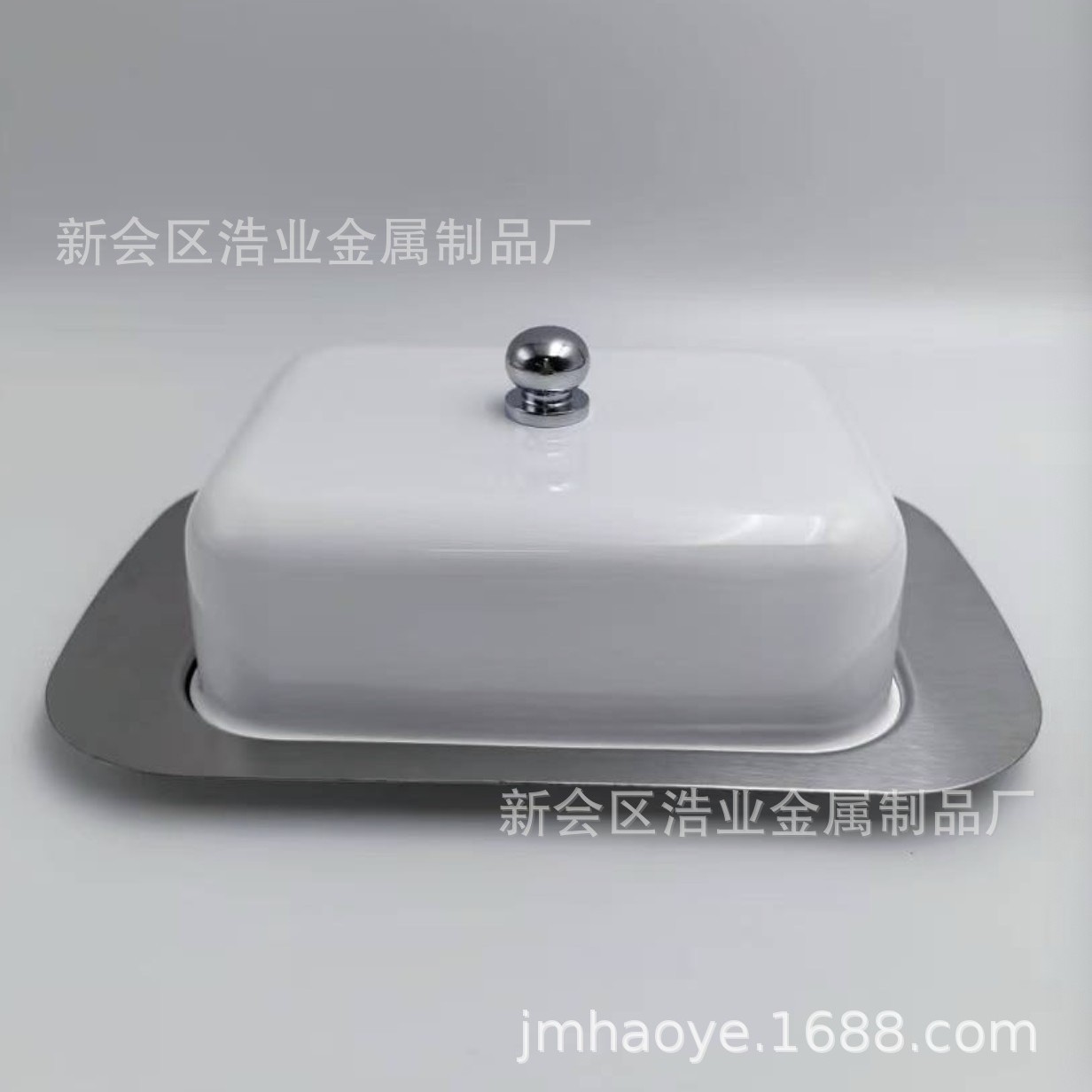 Spot Wholesale Stainless Steel Butter Dish with Lid Butter Cheese Dish Butter Box Butter Plate Butter Dish Butter Knife