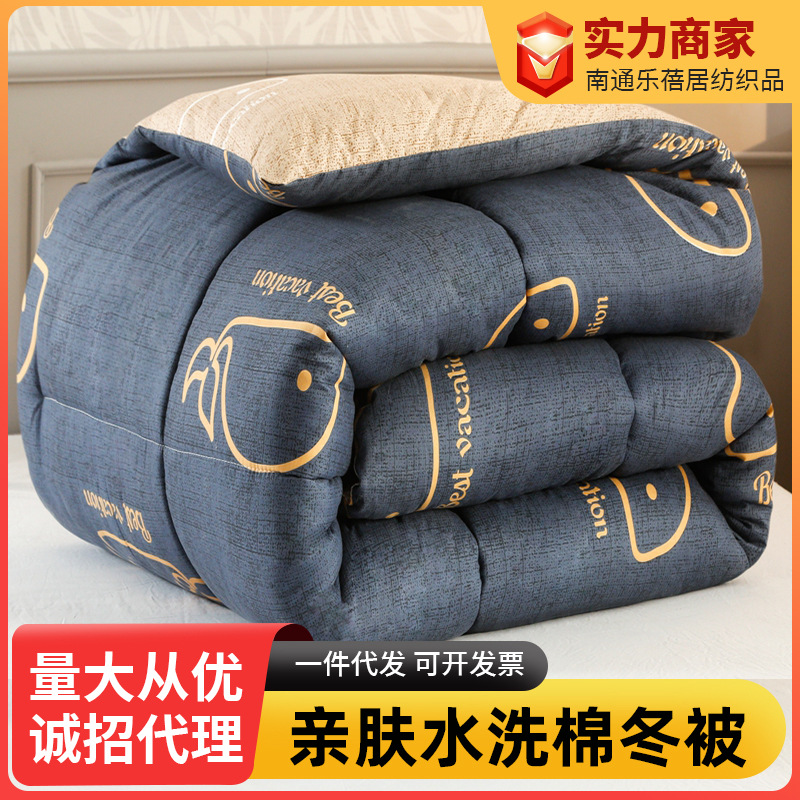 Квилт Зимний Квилт Односпальный Студенческое Общежитие Весенний и Осенний Квилт Ядро Домашнее Использование Теплый Четырехсезонный Универсальный Квилт Щеточный Квилт