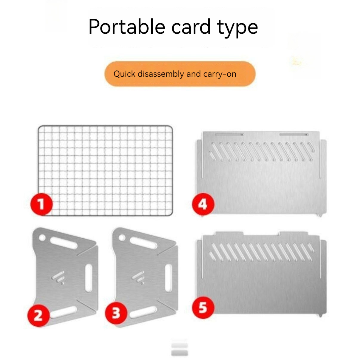 Outdoor ultra-light foldable multi-purpose chip burning stove firewood stove stainless steel barbecue stove easy to carry heating stove