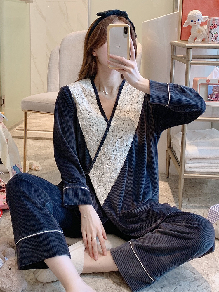 Одежда для послеродового периода от Jiaying, пижамы из кораллового флиса