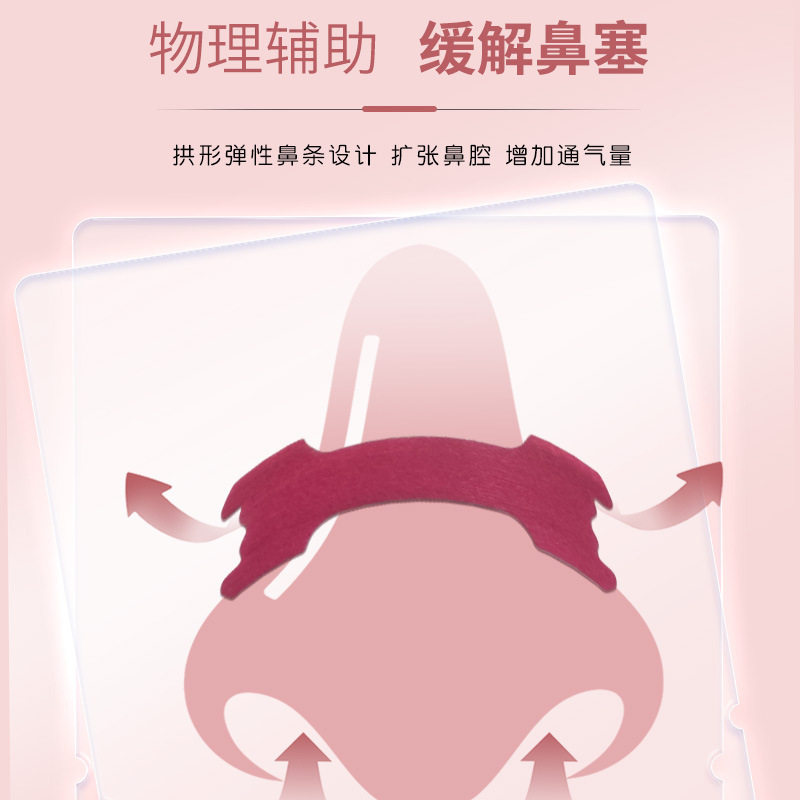 Cross-Border Manufacturers Customize New Rose Red Ventilation Nasal Patches, Nasal Expansion Patches to Relieve Nasal Congestion and Nasal Patches